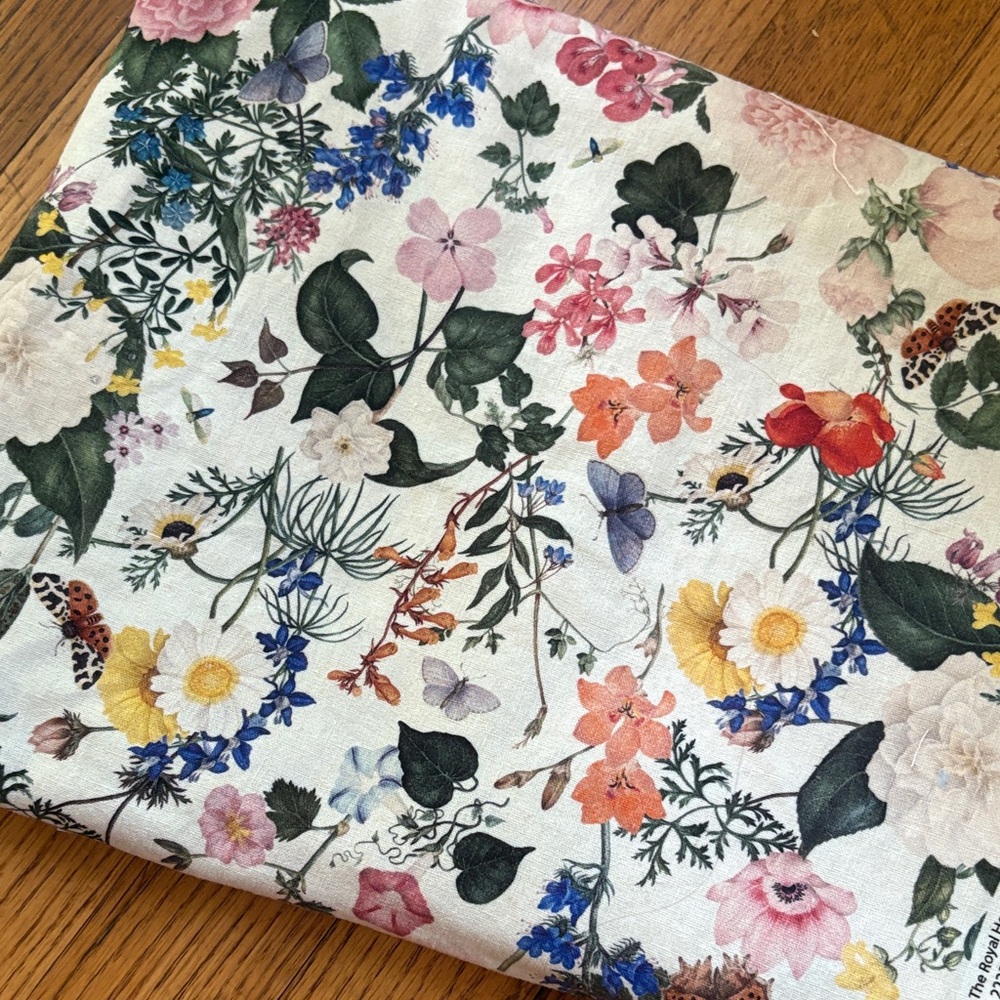 2 yards Riley Blake printed linen cotton blend